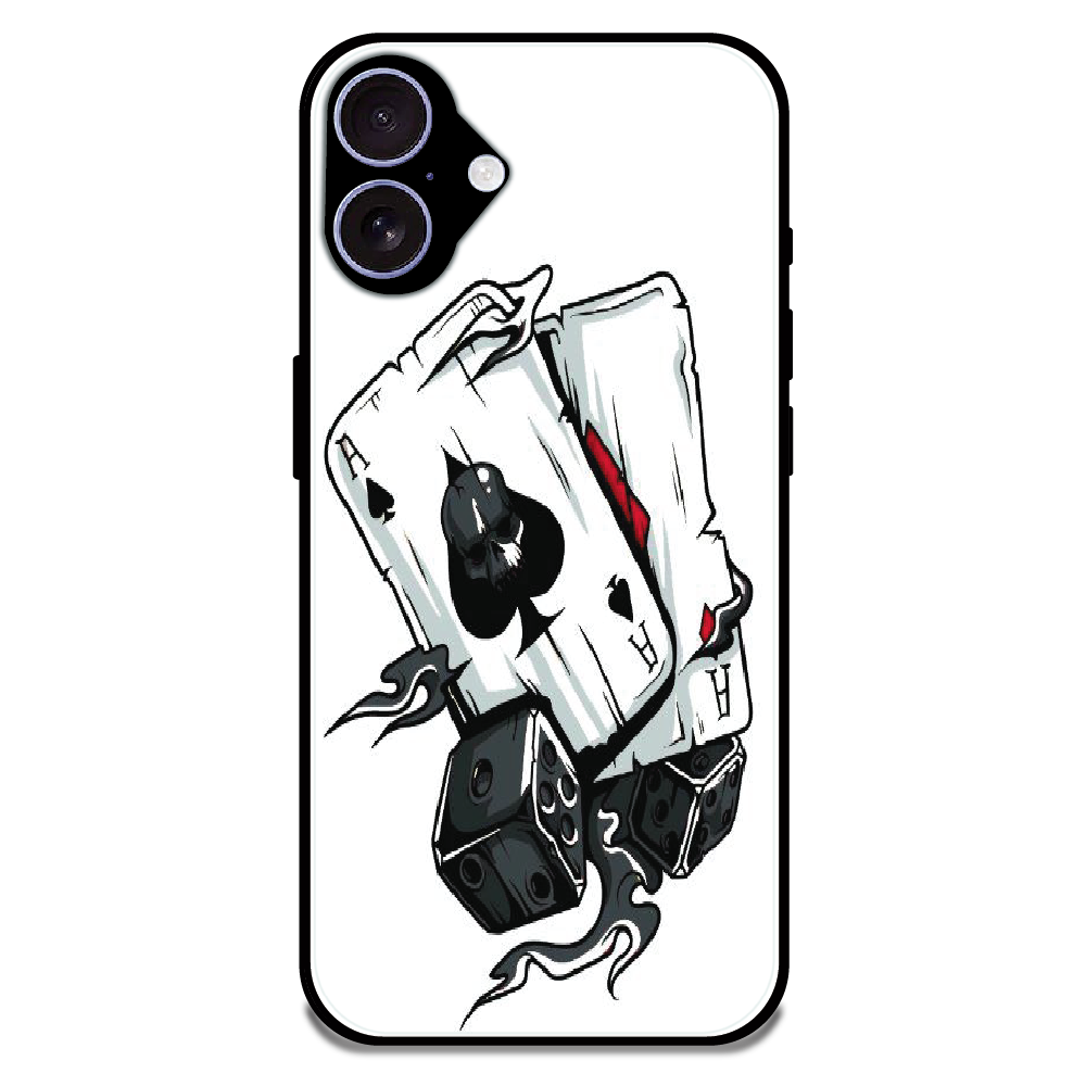 Aces & Dice - Glossy Metal Silicone Case For Apple iPhone 16 Plus