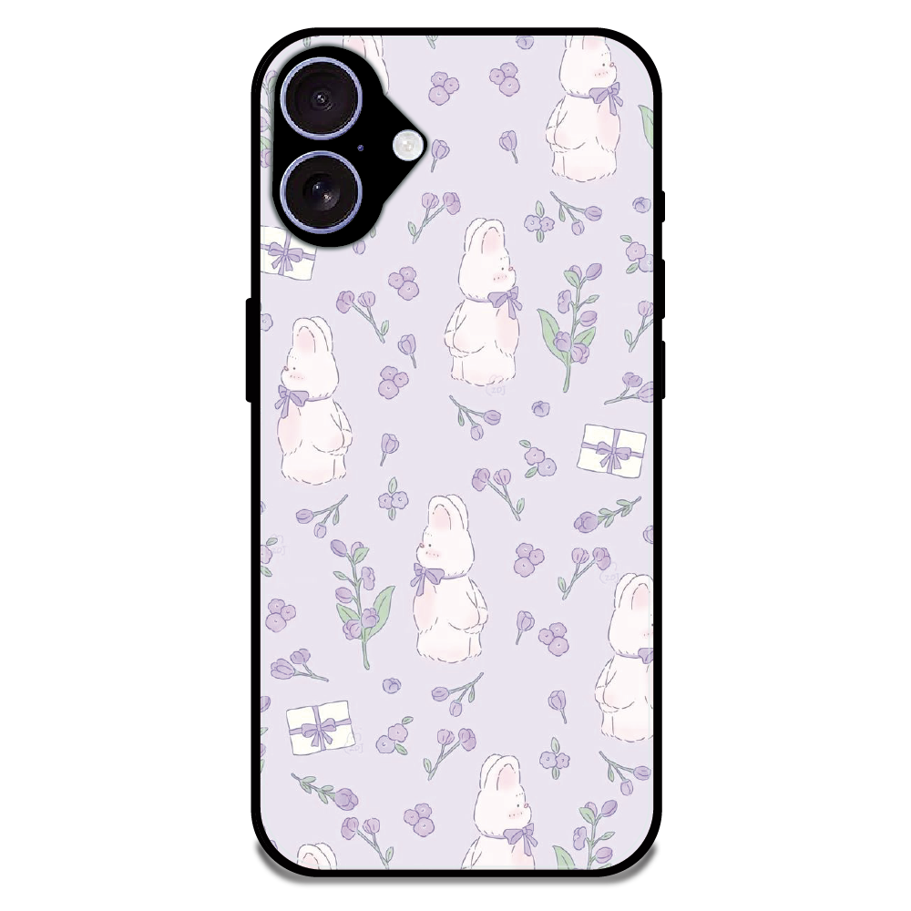 Lavender Bunny Gifts - Glossy Metal Silicone Case For Apple iPhone 16 Plus