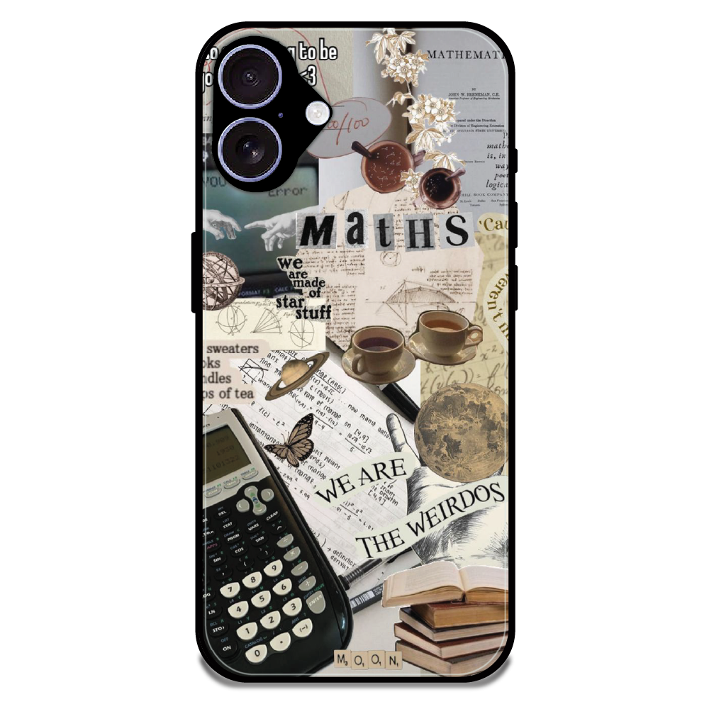 Study Vibes Maths - Glossy Metal Silicone Case For Apple iPhone 16 Plus
