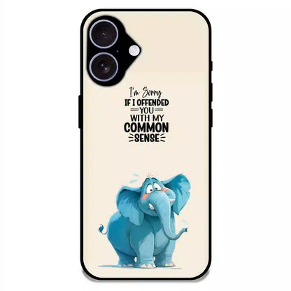 Sarcastic Elephant Quote - Glossy Metal Silicone Case For Apple iPhone 16 Plus