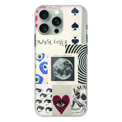 Romantic Art Collage - Printed Silicone Case For Apple iPhone 16 Pro