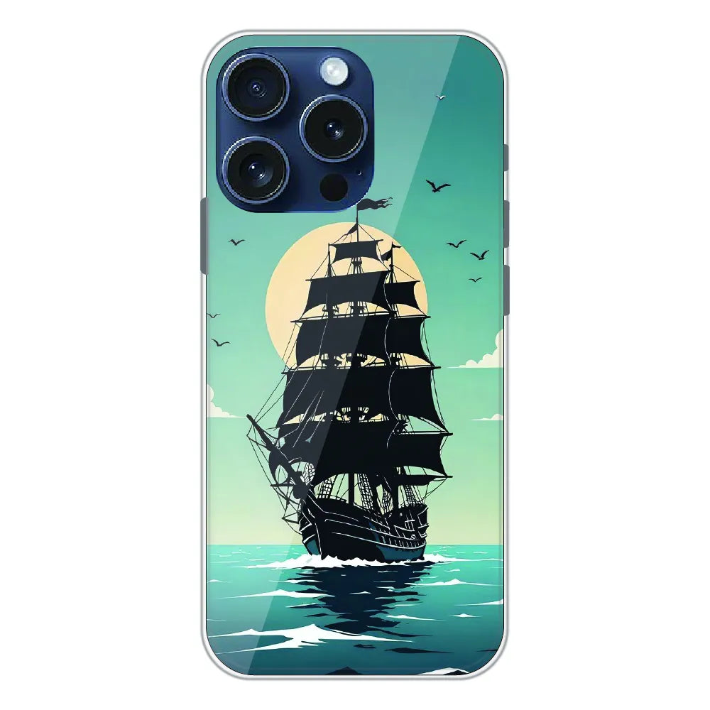 Nautical Sea Adventure - Printed Silicone Case For Apple iPhone 16 Pro