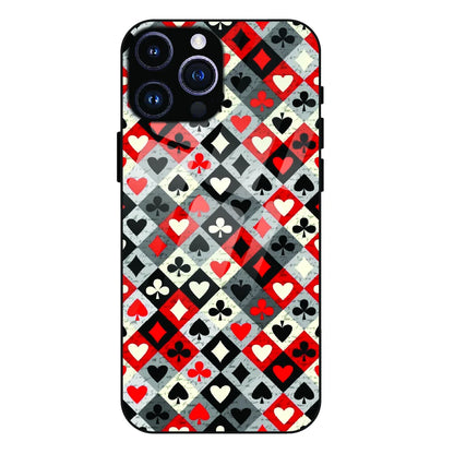 Classic Card Symbols - Glass Case For Apple iPhone 16 Pro