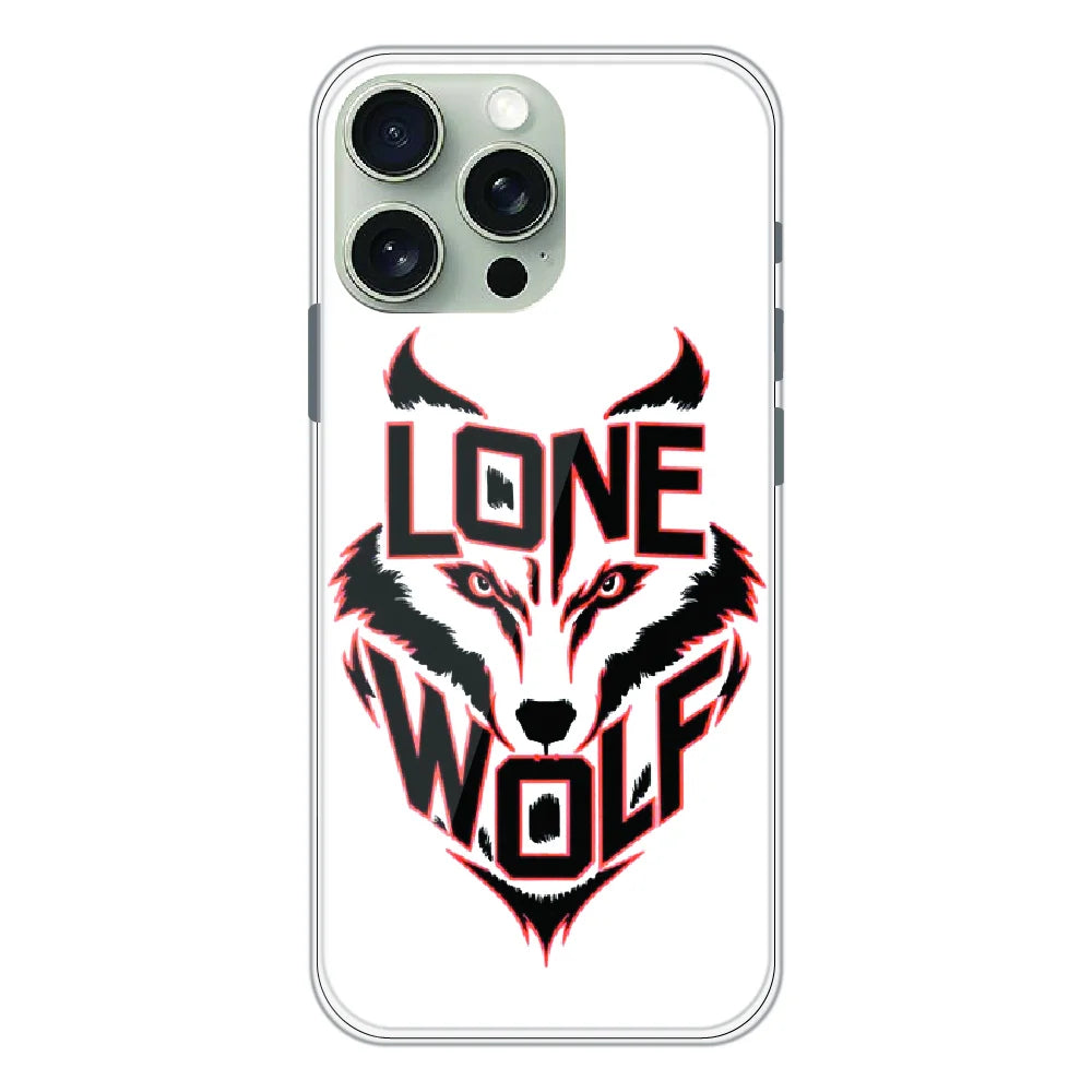 Lone Wolf Power Art - Printed Silicone Case For Apple iPhone 16 Pro