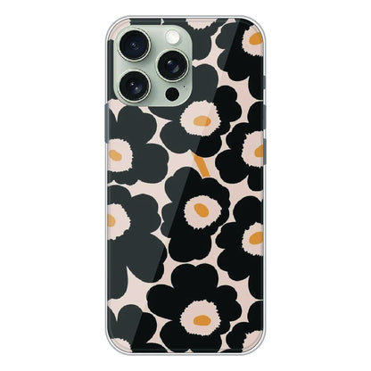 Bold Black Daisy Bloom - Printed Silicone Case For Apple iPhone 16 Pro