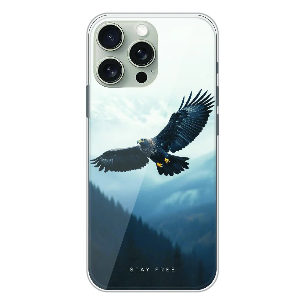 Stay Free Eagle Flight - Printed Silicone Case For Apple iPhone 16 Pro