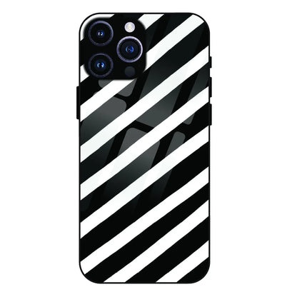 Monochrome Flame Art - Glass Case For Apple iPhone 16 Pro