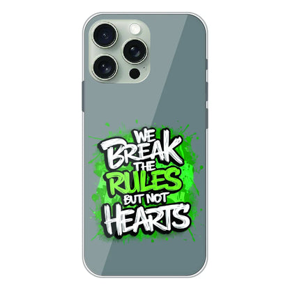 Break the Rules Quote - Printed Silicone Case For Apple iPhone 16 Pro