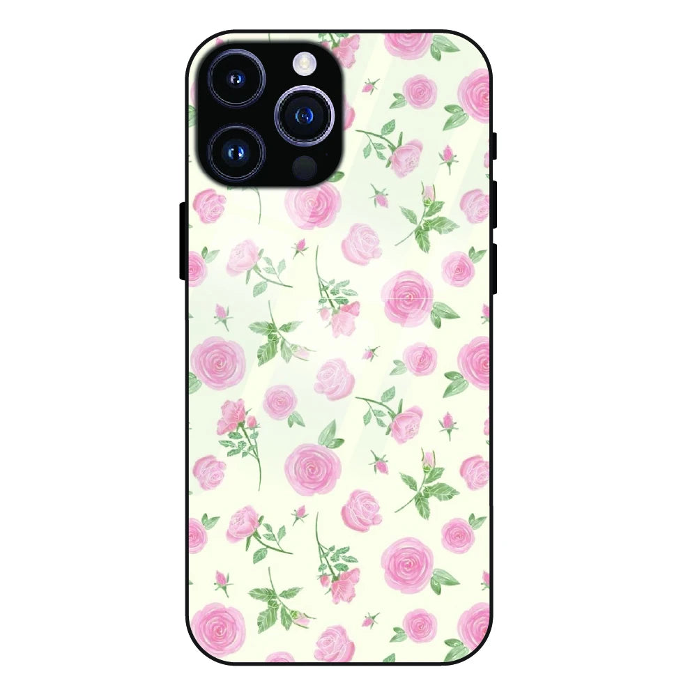 Soft Pink Rose Bloom - Glass Case For Apple iPhone 16 Pro
