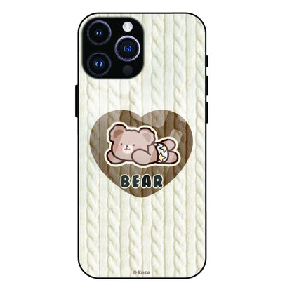 Bear Heart - Glass Case For Apple iPhone 16 Pro