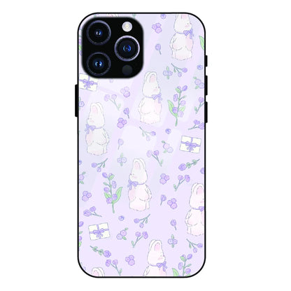 Lavender Bunny Gifts - Glass Case For Apple iPhone 16 Pro
