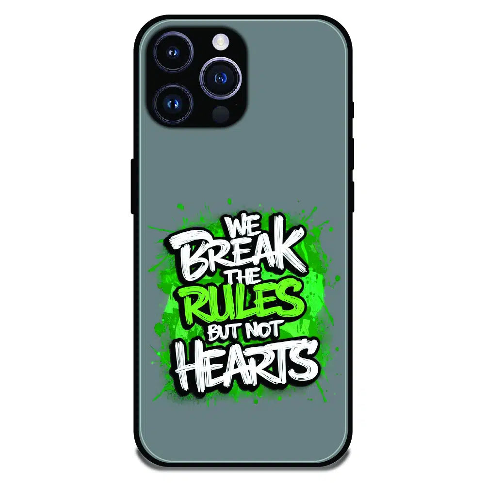 Break the Rules Quote - Glossy Metal Silicone Case For Apple iPhone 16 Pro
