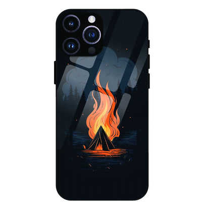 Midnight Campfire Adventure - Glass Case For Apple iPhone 16 Pro