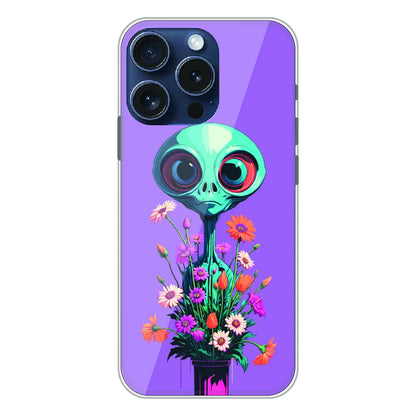 Floral Alien Fantasy - Printed Silicone Case For Apple iPhone 16 Pro Max
