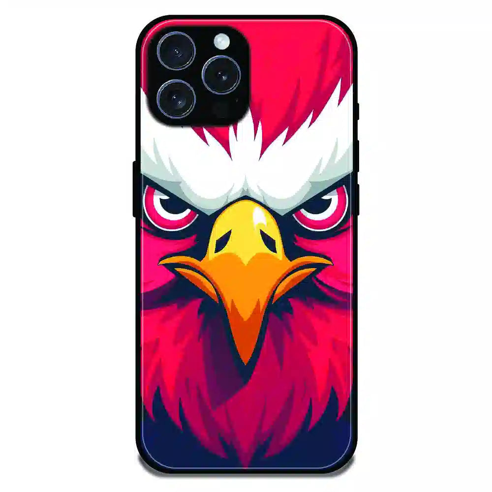 Fierce Eagle Power Art - Glossy Metal Silicone Case For Apple iPhone 16 Pro Max