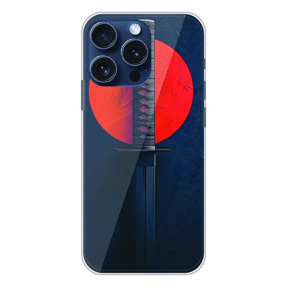 Katana Minimal Japanese Aesthetic - Printed Silicone Case For Apple iPhone 16 Pro Max