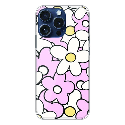 Pink Daisy Floral Pop - Printed Silicone Case For Apple iPhone 16 Pro Max
