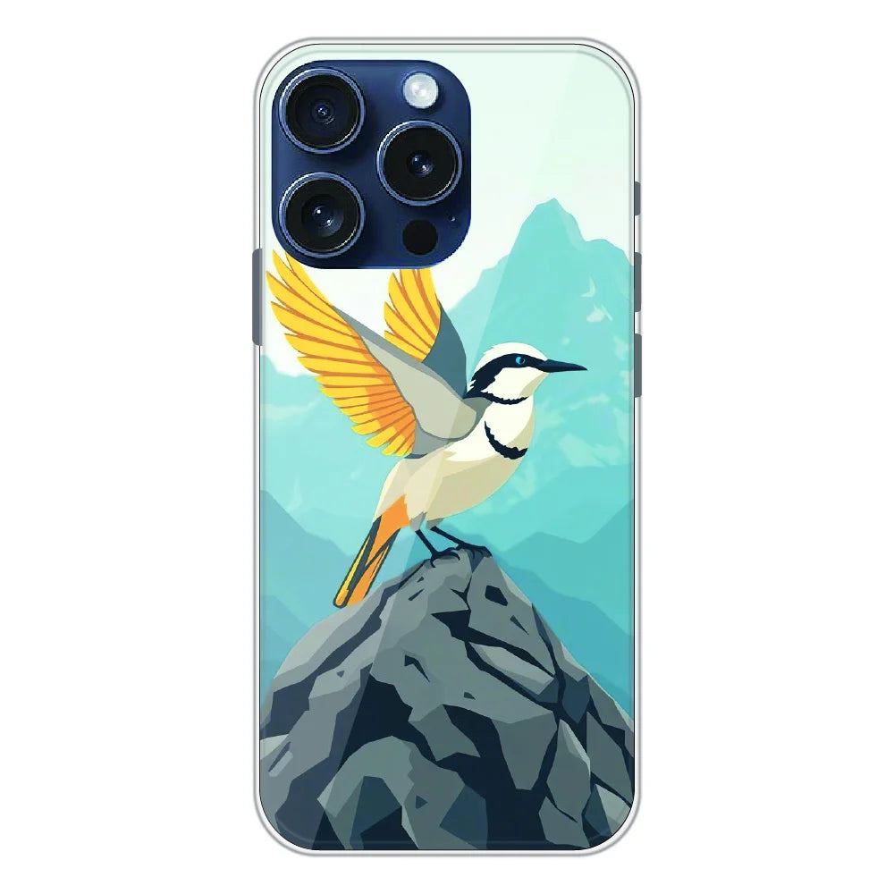 Mountain Bird Freedom Art - Printed Silicone Case For Apple iPhone 16 Pro Max