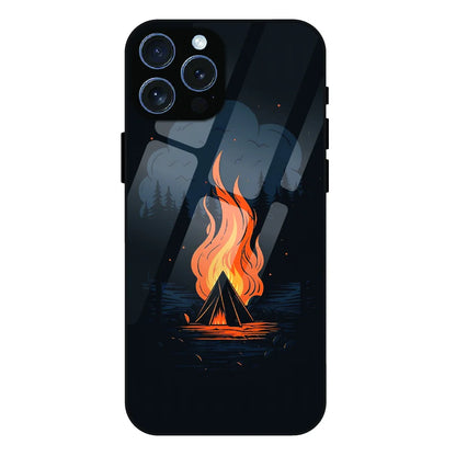 Midnight Campfire Adventure - Glass Case For Apple iPhone 16 Pro Max