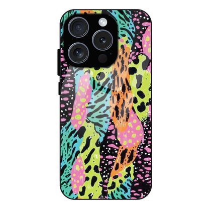 Colorful Artistic Paint Splash - Glass Case For Apple iPhone 16 Pro Max