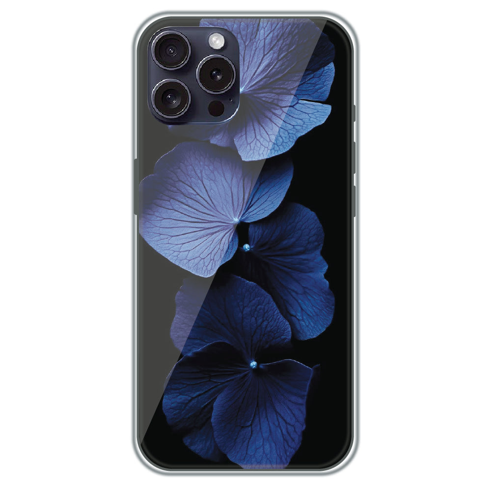 Blue Hydrangea - Printed Silicone Case for Apple iPhone 16 Pro Max