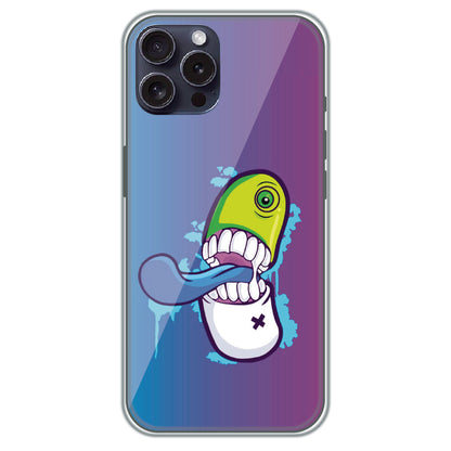 Chomp Pill Monster - Printed Silicone Case for Apple iPhone 16 Pro Max