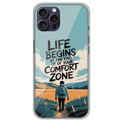 Comfort Zone Quote - Printed Silicone Case for Apple iPhone 16 Pro Max