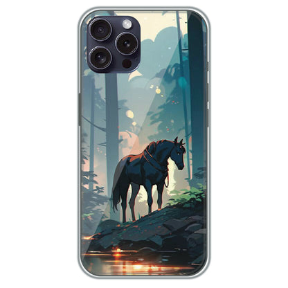 Horse in the Forest - Printed Silicone Case for Apple iPhone 16 Pro Max