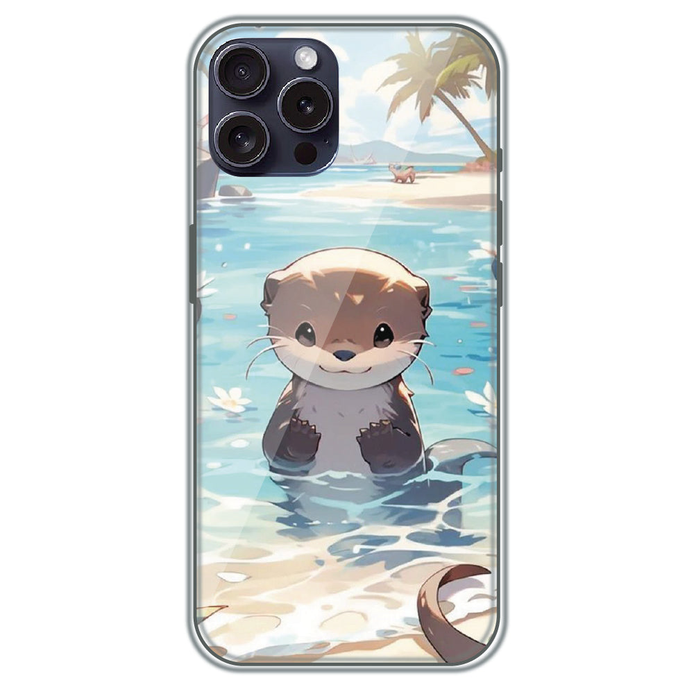 Ocean Otter Buddy - Printed Silicone Case for Apple iPhone 16 Pro Max