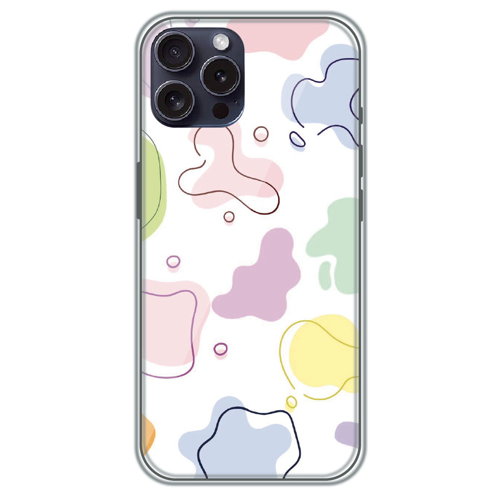 Pastel Splash Patches - Printed Silicone Case for Apple iPhone 16 Pro Max