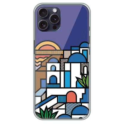 Santorini Streets - Printed Silicone Case for Apple iPhone 16 Pro Max