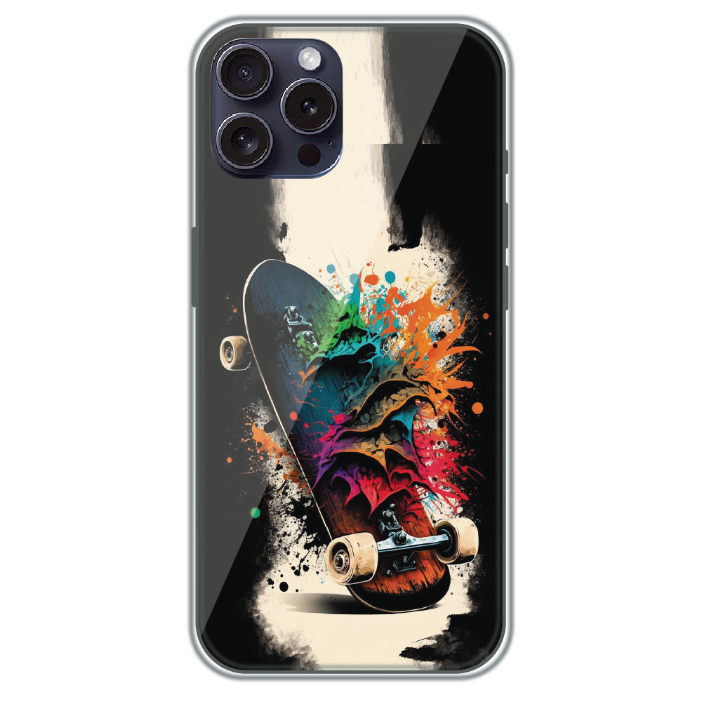 Splash Skate - Printed Silicone Case for Apple iPhone 16 Pro Max