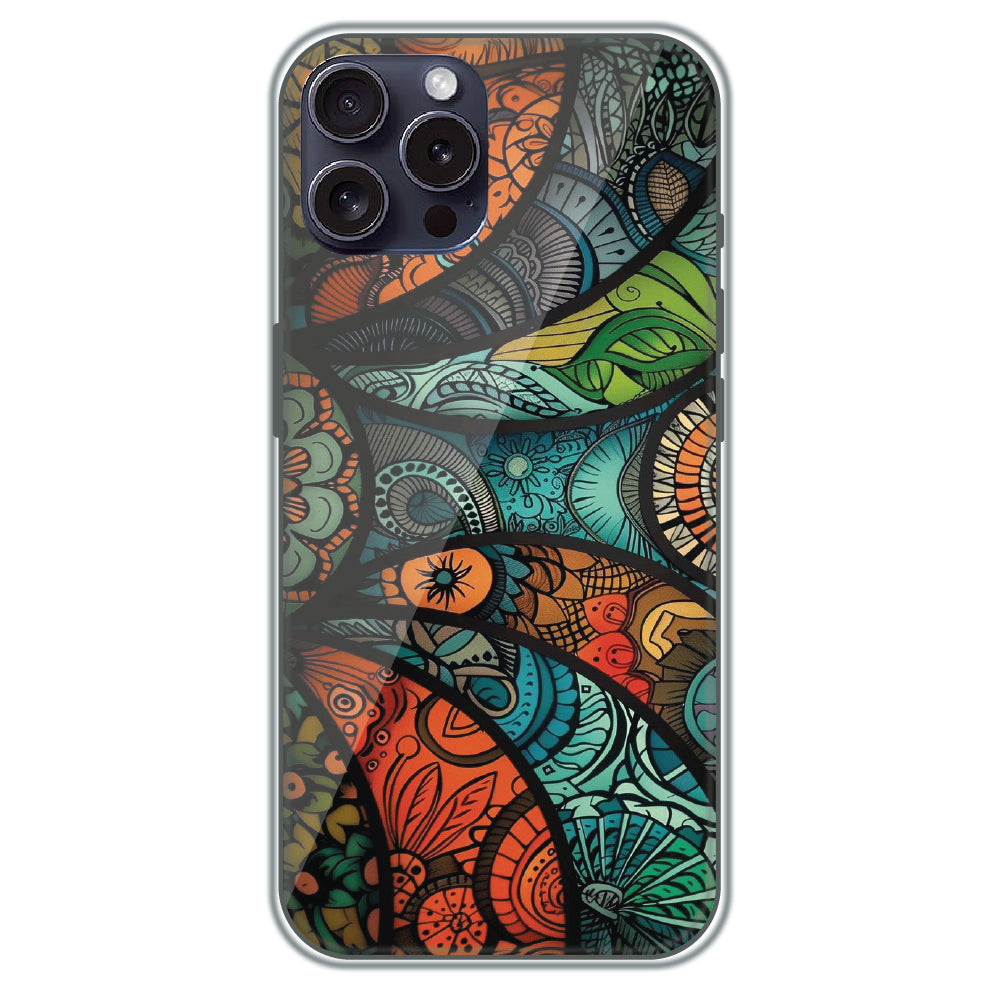 Stained Glass Paisley - Printed Silicone Case for Apple iPhone 16 Pro Max