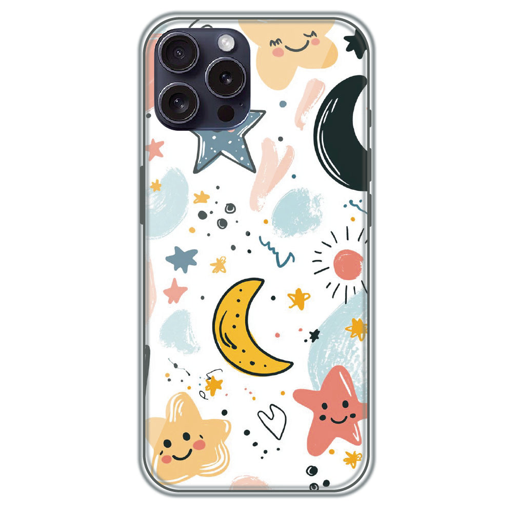 Starry Night Friends - Printed Silicone Case for Apple iPhone 16 Pro Max