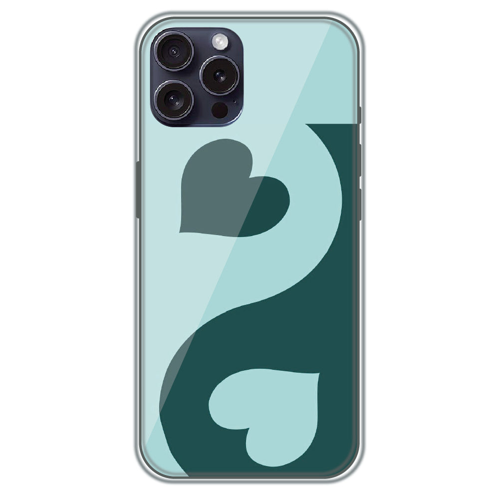 Yin Yang Hearts - Printed Silicone Case for Apple iPhone 16 Pro Max