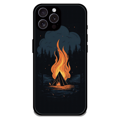Midnight Campfire Adventure - Glossy Metal Silicone Case For Apple iPhone 16 Pro Max