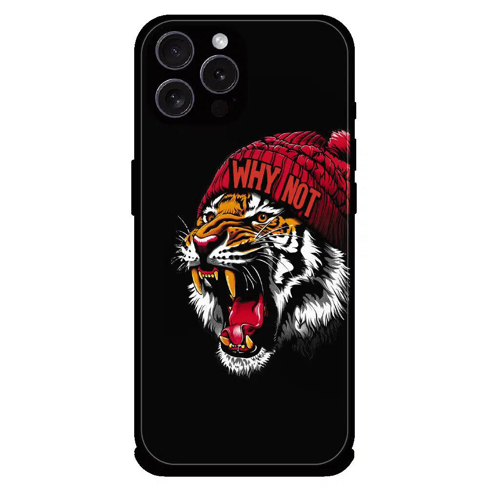 Why Not Tiger Street Art - Glossy Metal Silicone Case For Apple iPhone 16 Pro Max