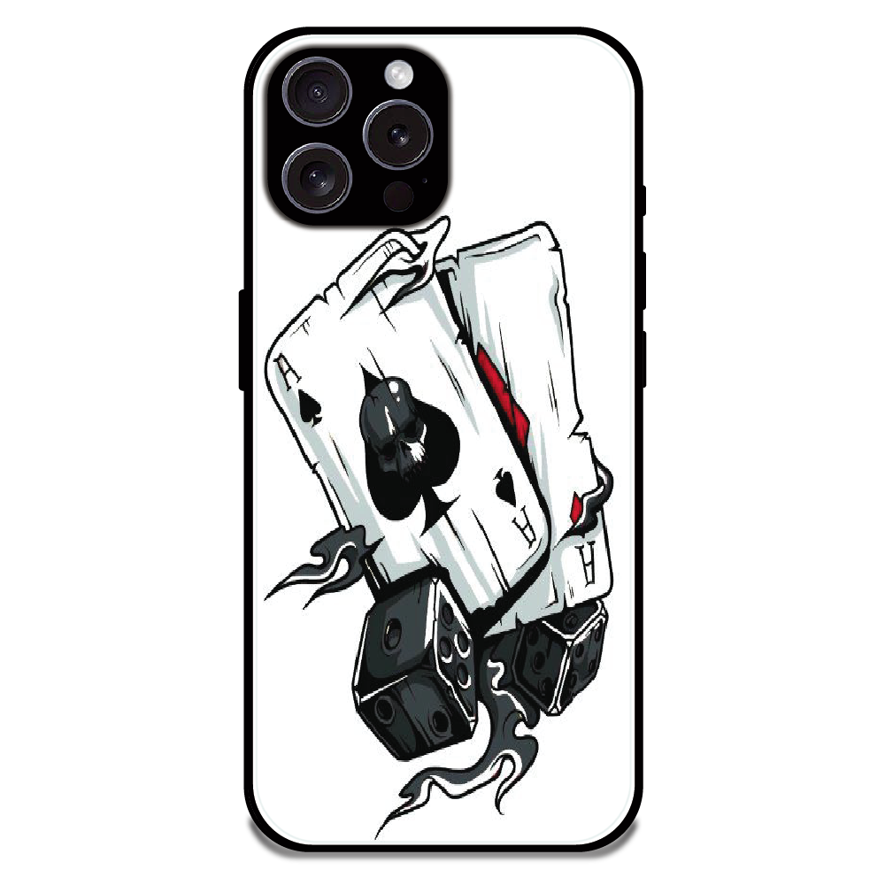 Aces & Dice - Glossy Metal Silicone Case For Apple iPhone 16 Pro Max