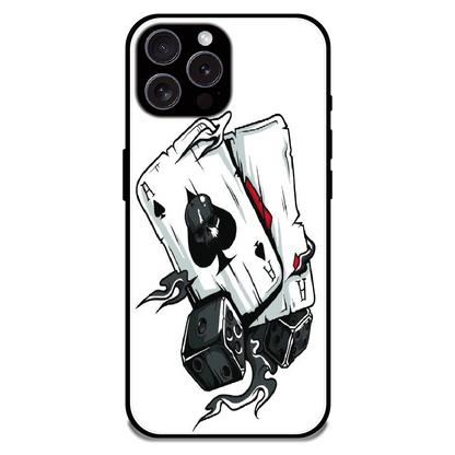 Aces & Dice - Glossy Metal Silicone Case For Apple iPhone 16 Pro Max