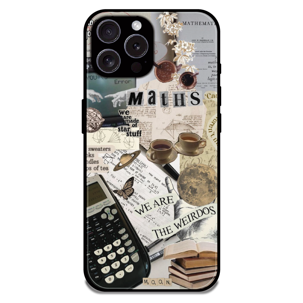 Study Vibes Maths - Glossy Metal Silicone Case For Apple iPhone 16 Pro Max