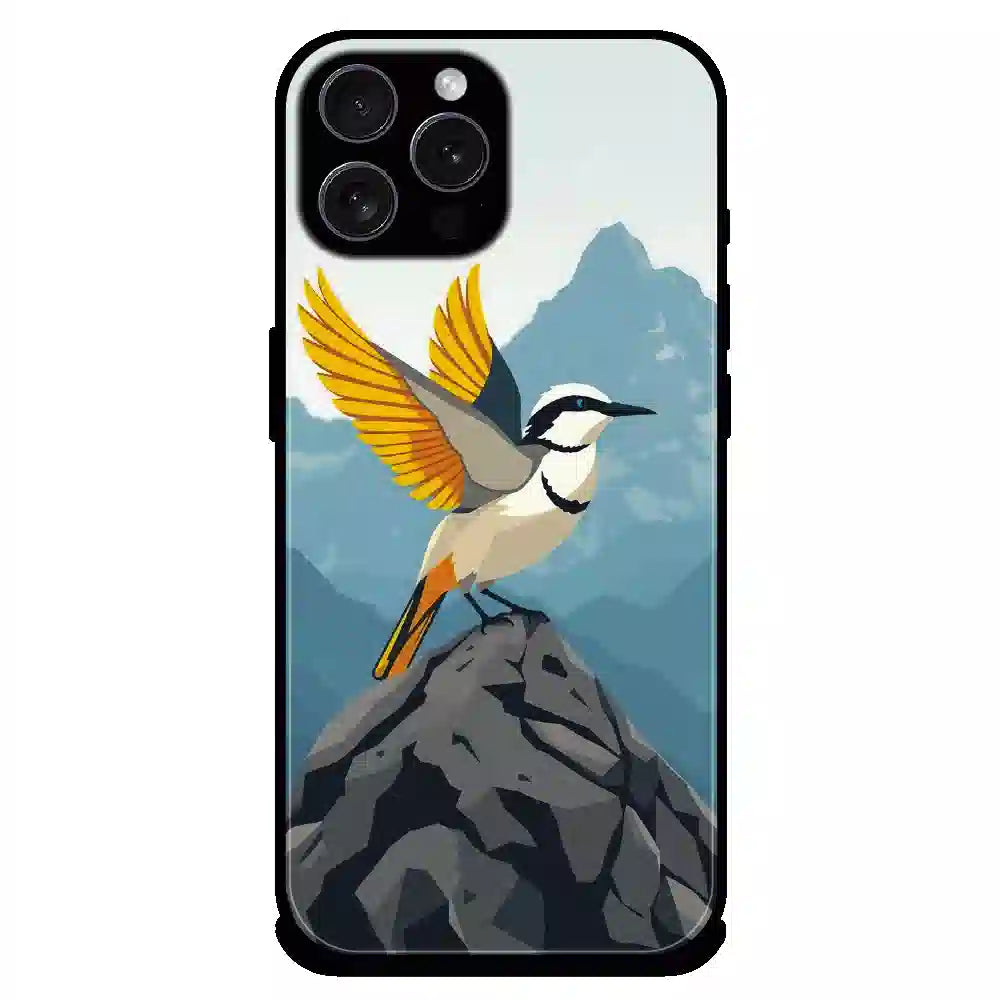 Mountain Bird Freedom Art - Glossy Metal Silicone Case For Apple iPhone 16 Pro Max