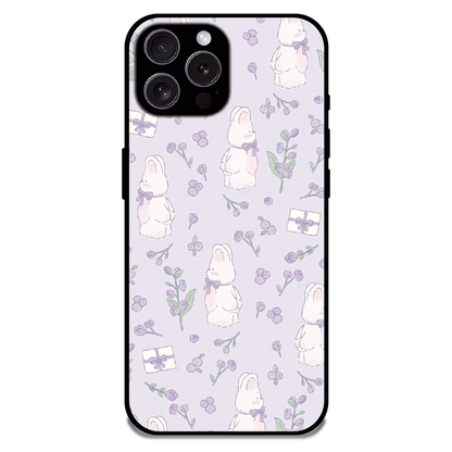 Lavender Bunny Gifts - Glossy Metal Silicone Case For Apple iPhone 16 Pro Max