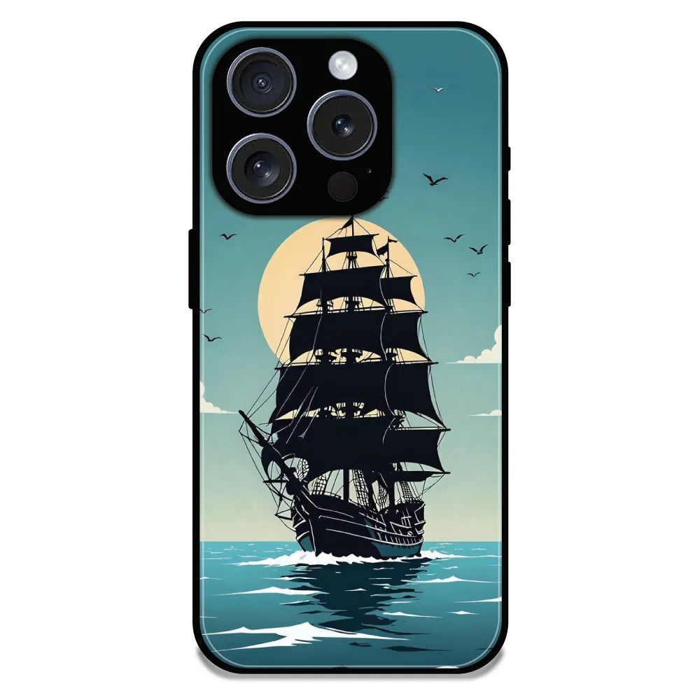 Nautical Sea Adventure - Glossy Metal Silicone Case For Apple iPhone 16 Pro Max