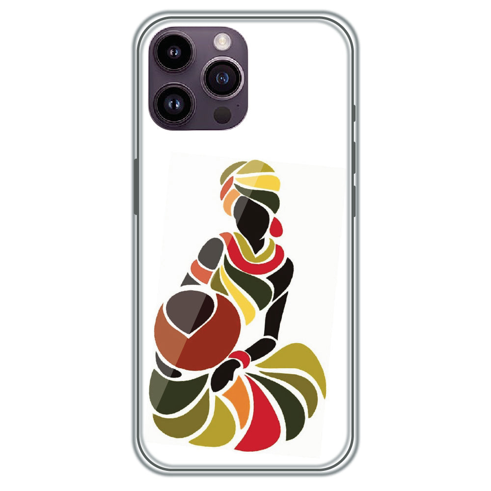Colorful Silhouette - Printed Silicone Case for Apple iPhone 16 Pro