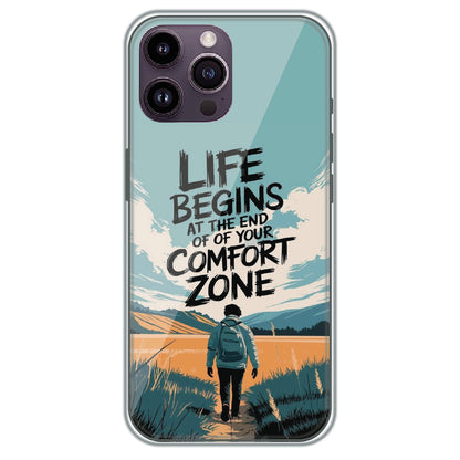 Comfort Zone Quote - Printed Silicone Case for Apple iPhone 16 Pro