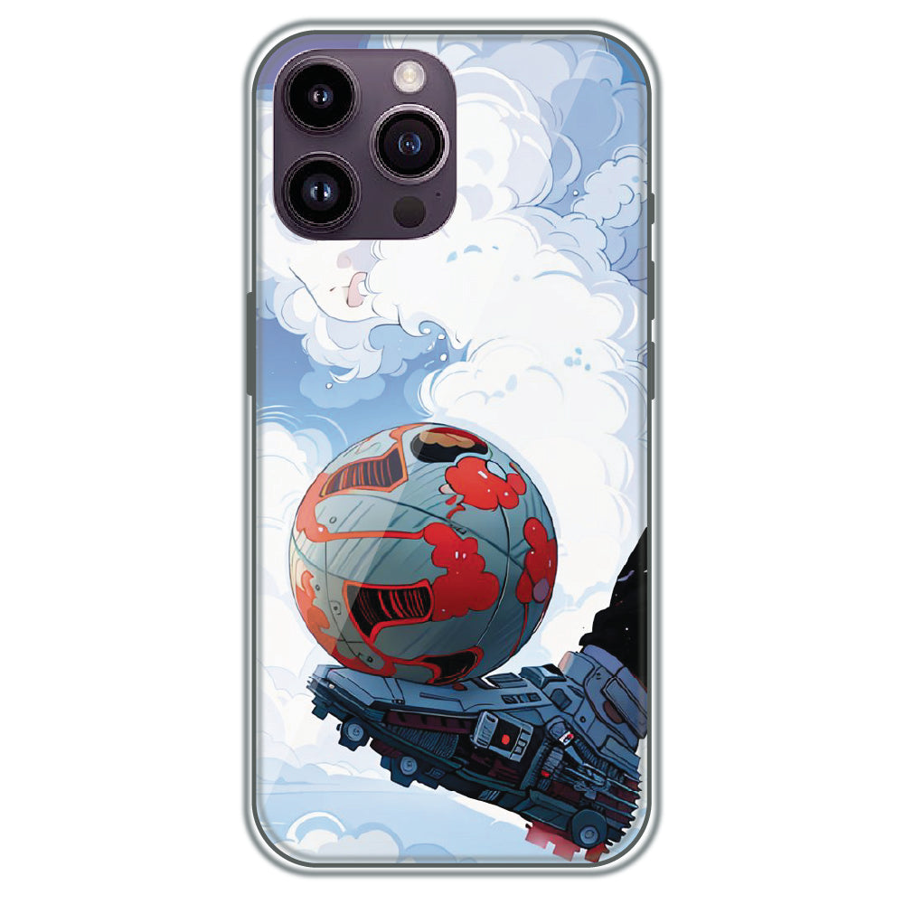 Cyber Football - Printed Silicone Case for Apple iPhone 16 Pro