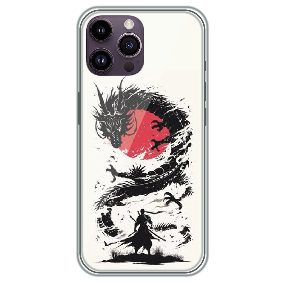 Dragon Samurai - Printed Silicone Case for Apple iPhone 16 Pro