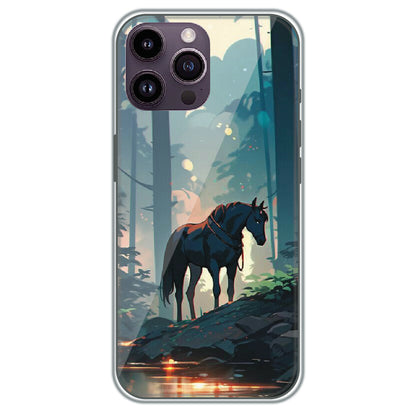 Horse in the Forest - Printed Silicone Case for Apple iPhone 16 Pro