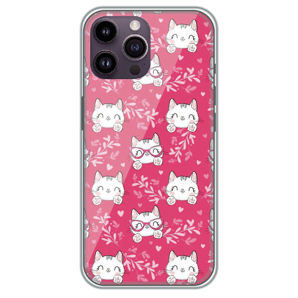 Kitty in Pink - Printed Silicone Case for Apple iPhone 16 Pro