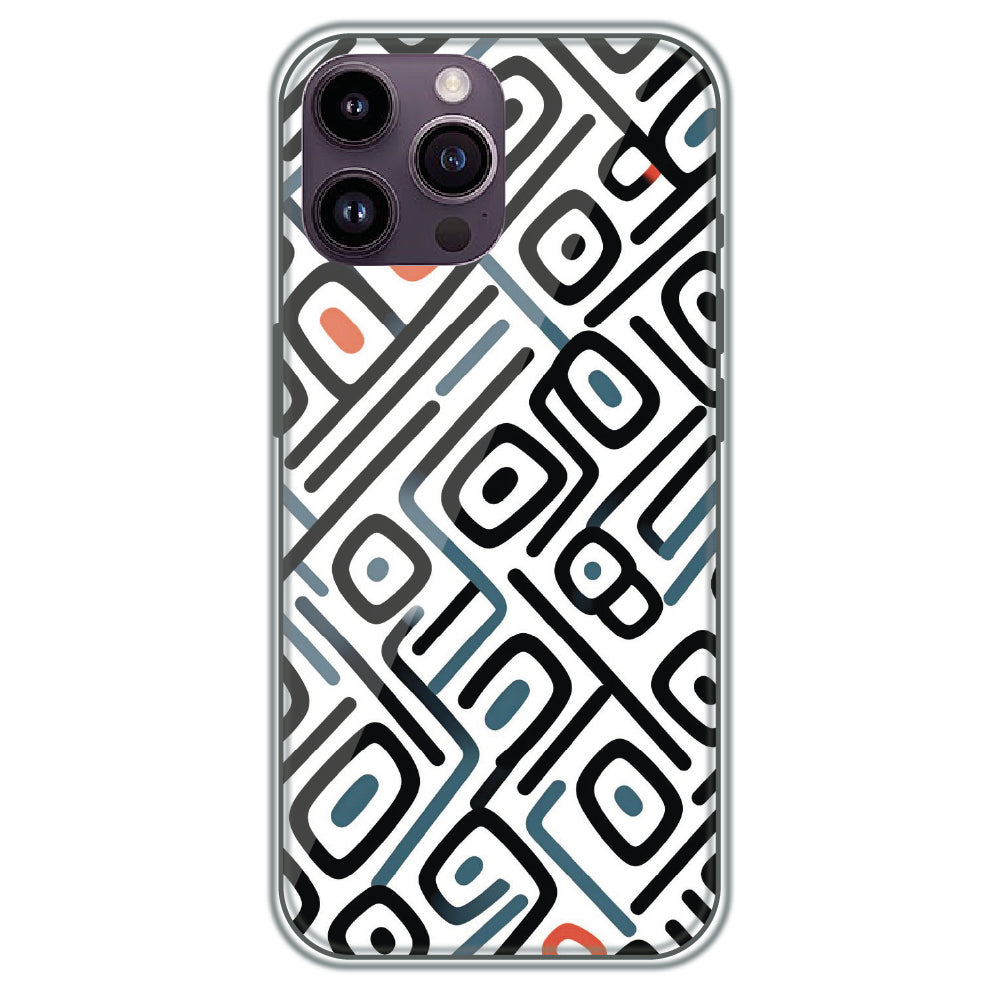 Monochrome Maze - Printed Silicone Case for Apple iPhone 16 Pro